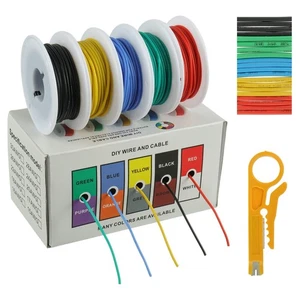 26 AWG Flexible Silicone Wire Electric Wire Hook up Wire Kit 300V Cables with... - Bild 1 von 6