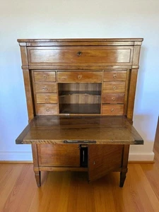 Secrétaire à Abattant Antico in Legno, Stile Impero / Restaurazione, Ribalta - Foto 1 di 24