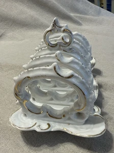 porta toast vintage caddy 4 fette bianco con accenti oro vedi foto - Foto 1 di 13