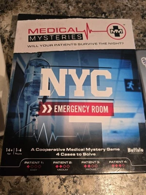 Medical Mysteries NYC sala de emergencias juego de mesa juego cooperativo con 4 fundas Foto 1 de 3