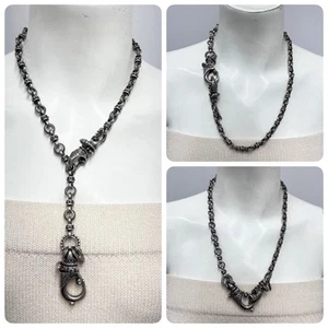 B.C. Silber Ned Bowman Sterling 2 Haken Halskette oder Biker Geldbörse Kette 132 Gramm - Bild 1 von 16