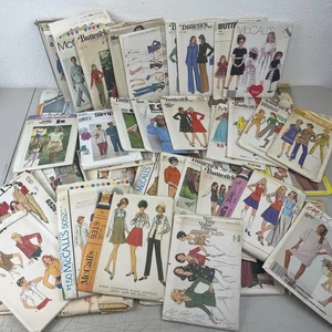 Sewing Pattern Lot Of 60 Kids Teens Adult Simplicity McCall Butterick Vogue 80s - Picture 1 of 5