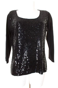 MARINA RINALDI BASIC Pullover Seide Kaschmir Damen Gr. S in Schwarz - Bild 1 von 5