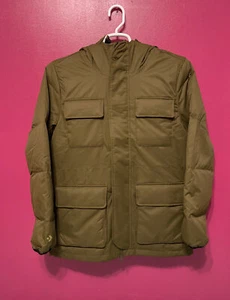 Men’s Converse Mountain Club Mid Down Filled Comfort Jacket Olive Green New! - Picture 1 of 10