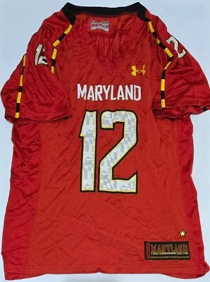 Camiseta de fútbol Under Armour University of Maryland Heat Gear #12 juvenil grande Foto 1 de 2