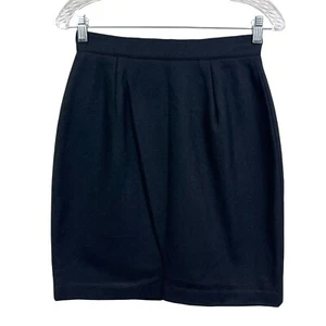 Vtg United Colors of Benetton Womens Wool Blend Skirt Black EU 42 Made in Italy - Picture 1 of 7
