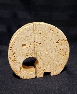 FRATELLI MANELLI 1970'S TRAVERTINE ELEPHANT STATIONARY HOLDER MCM ITALY - Picture 1 of 9