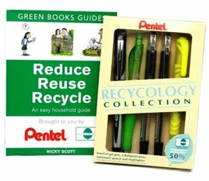 Juego de bolígrafos Pentel Recycology Collection - 5 piezas + libro gratis - Imagen 1 de 3