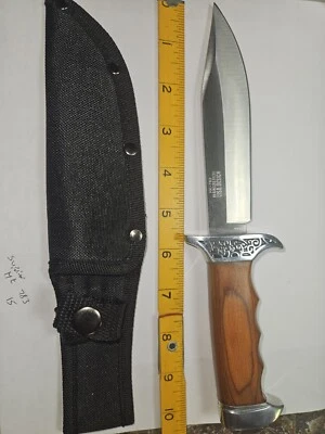 Cuchillo de hoja fija Survivor HK-783 10,25 pulgadas con mango de madera marrón Foto 1 de 3
