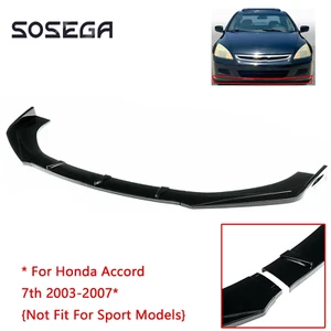 Gloss Black For Honda Accord 7th 2003-2007JDM Front Bumper Lip Splitter Body Kit - Picture 1 of 10