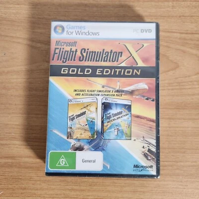 Factory-Sealed (small rip) Microsoft Flight Simulator X Gold Edition (PC, ENG) - Image 1 of 4