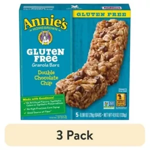 (3 pack) Gluten Free Chewy Granola Bars, Double Chocolate Chip, 5 Bars, 4.9 oz - Picture 1 of 6