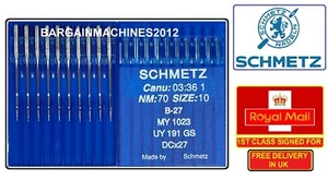SCHMETZ B-27 DCX27 UY191GS SIZE70/10 INDUSTRIAL OVERLOCKER SEWING MACHINE NEEDLE - Picture 1 of 4
