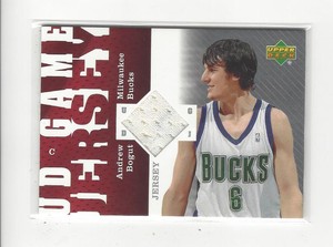 2006-07 Upper Deck Game Jersey Andrew Bogut JERSEY Bucks