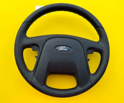 2005-2007 FORD ESCAPE ВОДИТЕЛЬ РУЛЕВОЕ КОЛЕСО ЧЕРНЫЙ ОБЕРНУТЫЙ OEM 5L8478043B13 - Изображение 1 из 4