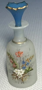 Frosted Blown Glass Toilet Water Bottle with Stopper - Early 1900s - Picture 1 of 13