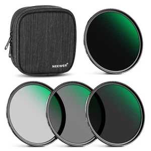 NEEWER 82mm Fixed ND Filter Kit ND1000 ND64 ND8 ND4 Neutral Density Filter Set - Picture 1 of 8