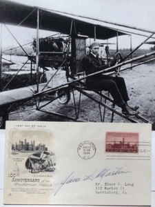 Glenn L Martin Aviation Pioneer Designer Builder Founded Company 1912 Autograph. - Picture 1 of 8