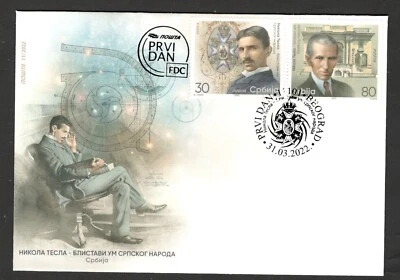 SERBIA - FDC - NIKOLA TESLA BRILLIANT MING OF SERBIAN PEOPLE - 2022. - Image 1 of 2