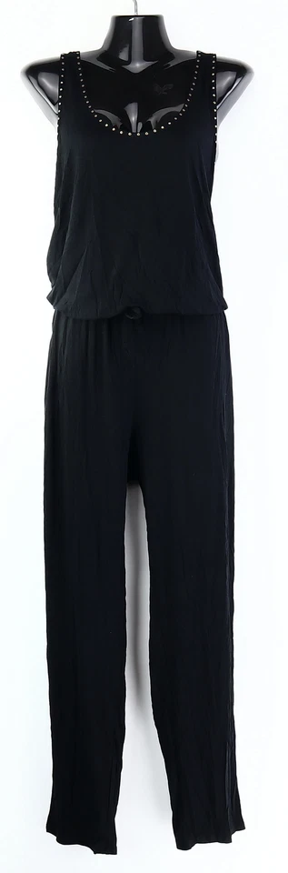 Overall mit V-Ausschnitt Gr. 42 Schwarz Damenoverall Hosenanzug Einteiler RPW - Bild 1 von 1