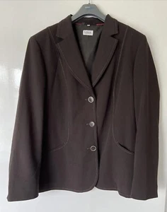 Lebek Collection Women's Brown Lined Dress Suit Smart Work Jacket, UK 18. VGC. - Picture 1 of 11