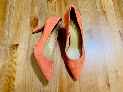 Michael Kors heeled suede upper pump shoes salmon NWOB size 8 - Image 1 of 4