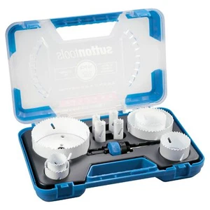 Sutton Tools Heavy Duty Bi-Metal Cobalt 10 Piece Plumber's Holesaw Set - Picture 1 of 3