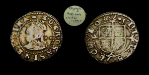 X158: 1592-5 Hammered Silver Tudor Halfgroat, ex Dr E. Burstall Coll, Spink 2579 - Bild 1 von 1