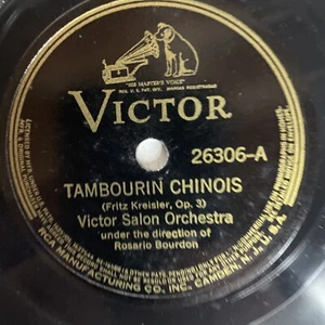10" 78 RPM-Victor Salon Orchestra-Tambourin Chinois/Caprice Viennois/26306 - Foto 1 di 4