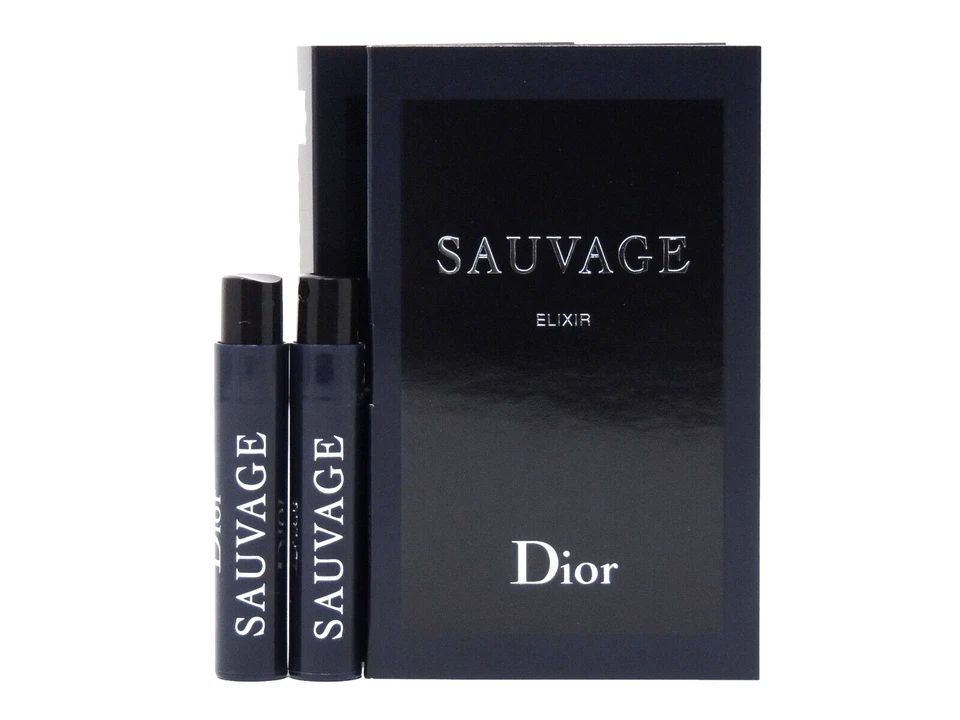 DIOR SAUVAGE ELIXIR 1.0ml .03fl oz x 2 COLOGNE SPRAY SAMPLE VIALS - Image 1 of 1