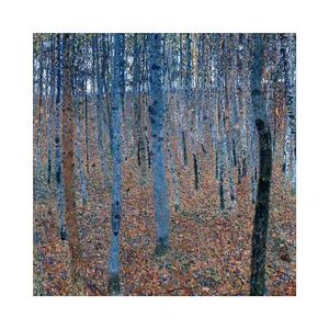 Gustav Klimt, Beech Grove I, 1902, Lustre Canvas Print, 16" x 16" - Picture 1 of 10