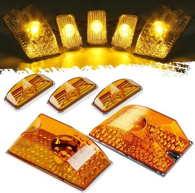 5PCS Amber Roof Cab Marker Light LED Bulbs for 03-09 Hummer H2 SUV SUT 15060523 Foto 1 de 4