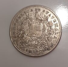 1. UNGRADED 1882 A & E, GUATEMALA, LIBERTAD, UN PESO. SILVER COIN