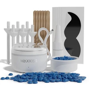 Waxkiss Mini-Size Wachswärmer Set zur Gesichtshaarentfernung mit 10 Packungen Waxing B - Bild 1 von 6