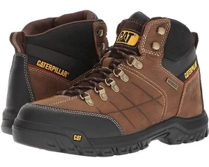 Men Caterpillar Threshold Waterproof Steel Toe Boot P90935 Brown 100% Authentic - Picture 1 of 7