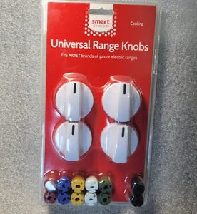 Universal Fit 4x White Range Knobs Easy Install Gas or Electric KNOBKIT4W - Picture 1 of 3