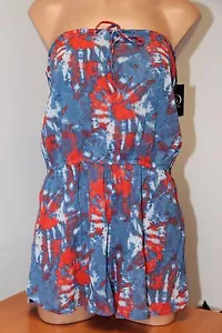 NWT Volcom Swimsuit Bikini Cover Up Romper Size M Blue Drift Wash - Picture 1 of 3