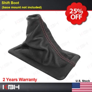 Manual Shifter Shift Boot Cover PU Leather for Ford Mustang 2005-2009 Red Stitch - Picture 1 of 10