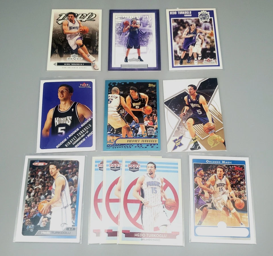 Hedo Turkoglu 11 Card Lot UD MVP, Fleer Showcase, Topps Total, Past & Present - Image 1 of 1
