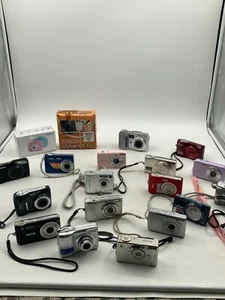 Lot Of 20 Untested Digital Cameras Of Different Brands and Styles. Nikon, Canon - Picture 1 of 21