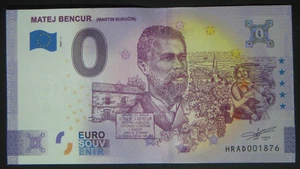 Croatia 2021-0 Euro Souvenir - Matej Bencur (M.Kukučín) - Picture 1 of 2