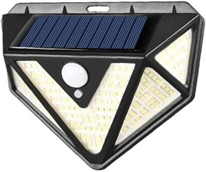 Wandleuchte 166 LED Solar PIR Bewegungssensor Outdoor 3 Modi Sicherheit Alarm - Bild 1 von 10