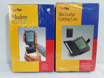 3COM Palm Pilot Modem and US Robotics Leather Case New Sealed - Image 1 of 4