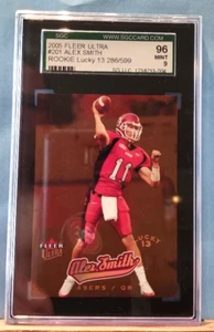 2005 FLEER ULTRA LUCKY 13 ALEX SMITH SP RC #201 MINT SGC 96, 286/599 - Picture 1 of 2