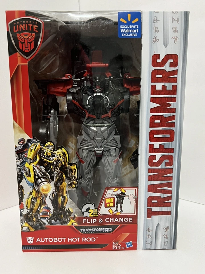 Transformers The Last Knight Autobots Unite Flip & Change 11inch Autobot Hot Rod