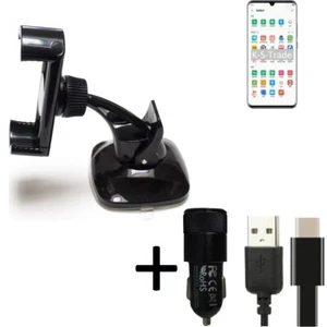Pour ZTE Axon 10s Pro 5G Support téléphone voiture + CHARGEUR titulaire mount - Photo 1/6