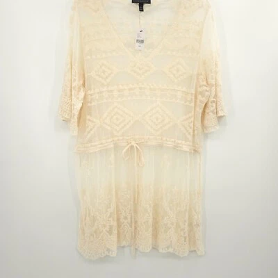 Lane Bryant NWT swim cover up lace tunic top Size 14/16 sheer Romantic Boho - Image 1 of 4