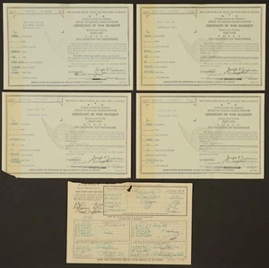 Lote de 5 Transporte Certificado de Necesidad de Guerra Segunda Guerra Mundial con Folio - Imagen 1 de 7