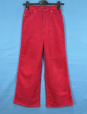 WRANGLER Worldwide DARK PINK Corduroy HI RISE Wide Leg COWGIRL RODEO Pants 25x30 - Image 1 of 4