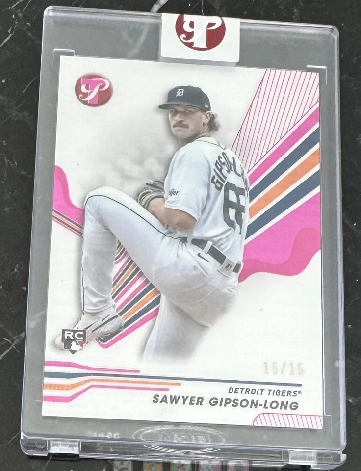 2024 Topps Pristine - Pink Refractor #19 Sawyer Gipson-Long 15/15 RC SP BOOK END - Image 1 of 1